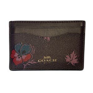 Coach Slim Card Case Wildflower Print NWOT